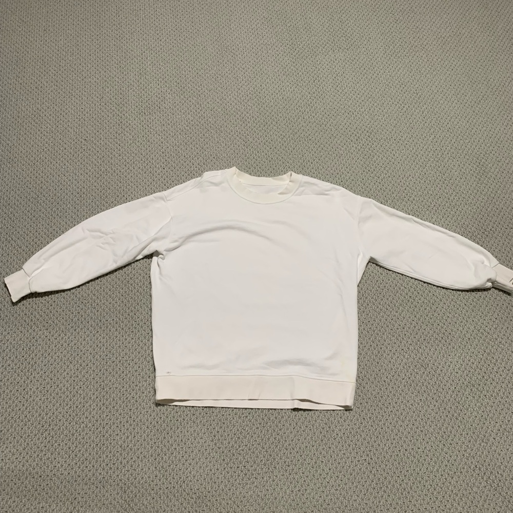 Lululemon Perfectly Oversized Crewneck Sweatshirt White Size  6